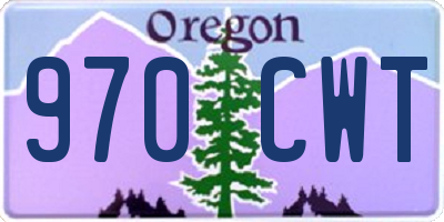 OR license plate 970CWT