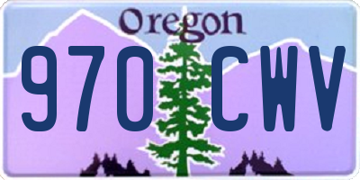 OR license plate 970CWV