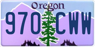 OR license plate 970CWW