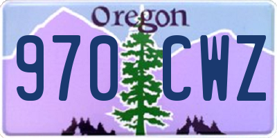 OR license plate 970CWZ