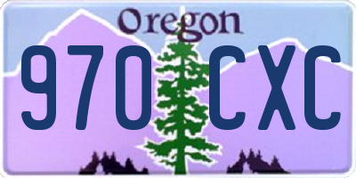 OR license plate 970CXC