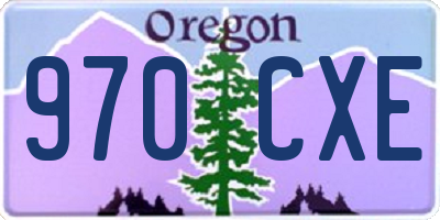 OR license plate 970CXE
