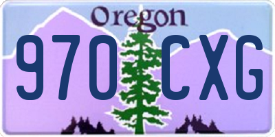 OR license plate 970CXG