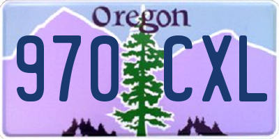 OR license plate 970CXL