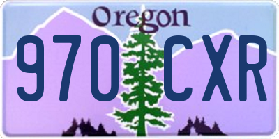 OR license plate 970CXR
