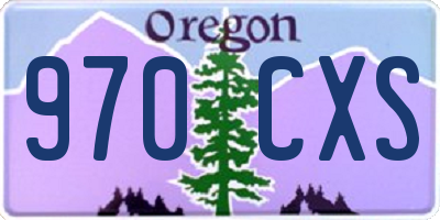 OR license plate 970CXS