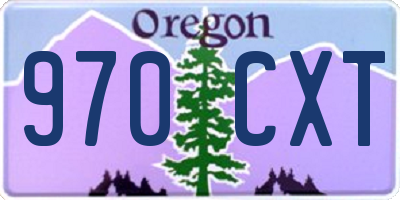 OR license plate 970CXT