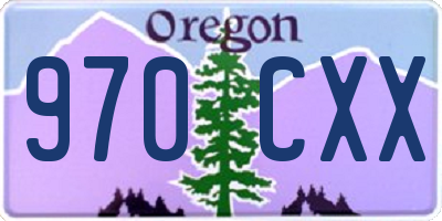 OR license plate 970CXX