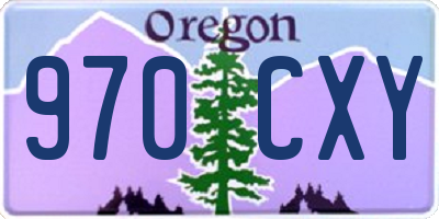 OR license plate 970CXY