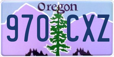 OR license plate 970CXZ