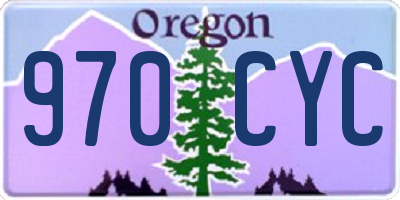 OR license plate 970CYC