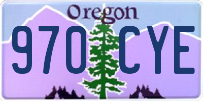 OR license plate 970CYE