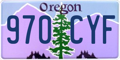 OR license plate 970CYF