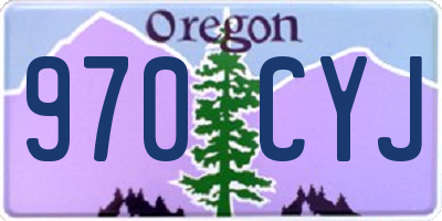 OR license plate 970CYJ