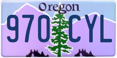 OR license plate 970CYL