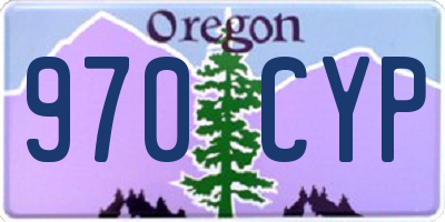 OR license plate 970CYP