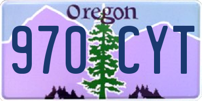 OR license plate 970CYT