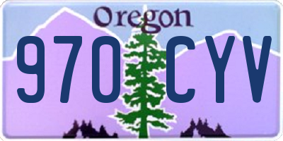OR license plate 970CYV