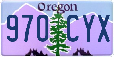 OR license plate 970CYX