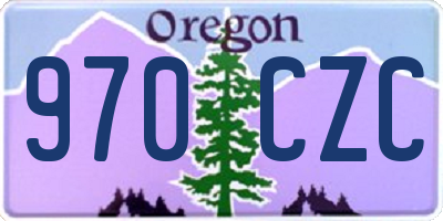 OR license plate 970CZC