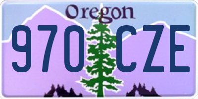 OR license plate 970CZE