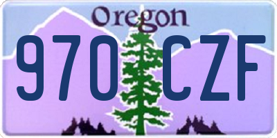OR license plate 970CZF