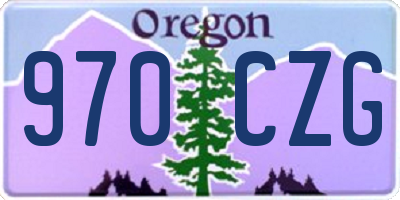 OR license plate 970CZG