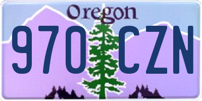 OR license plate 970CZN