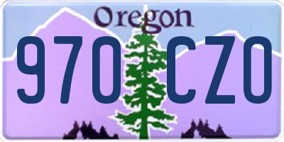 OR license plate 970CZO