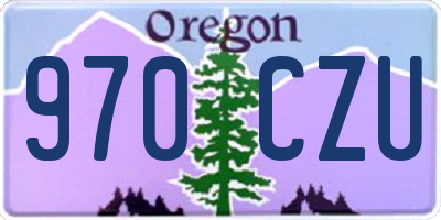 OR license plate 970CZU