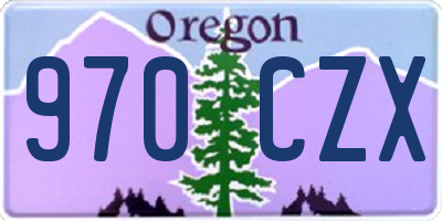 OR license plate 970CZX