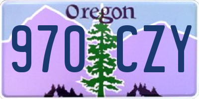 OR license plate 970CZY