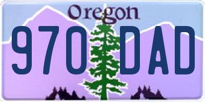 OR license plate 970DAD