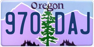 OR license plate 970DAJ