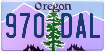 OR license plate 970DAL