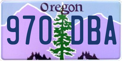 OR license plate 970DBA