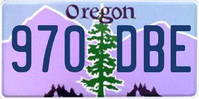 OR license plate 970DBE