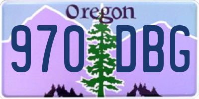OR license plate 970DBG
