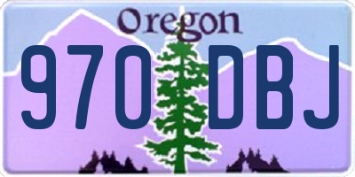 OR license plate 970DBJ