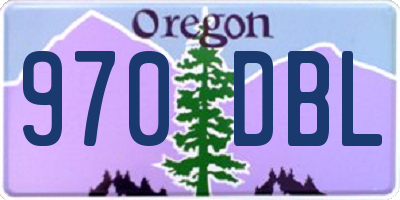 OR license plate 970DBL