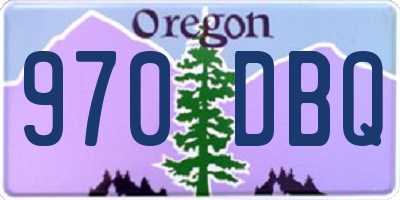 OR license plate 970DBQ