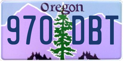 OR license plate 970DBT