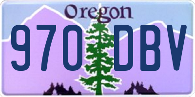 OR license plate 970DBV