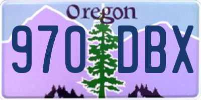 OR license plate 970DBX