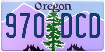 OR license plate 970DCD