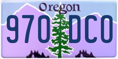 OR license plate 970DCO