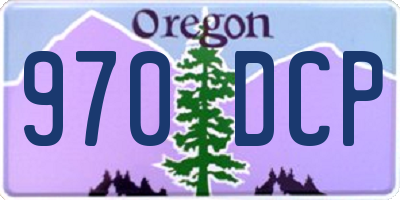 OR license plate 970DCP