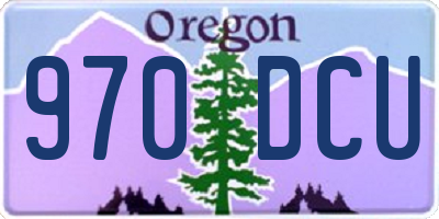 OR license plate 970DCU