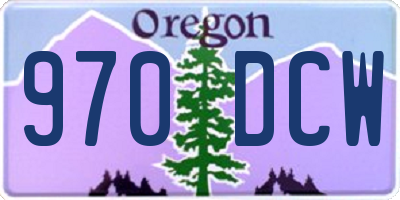 OR license plate 970DCW