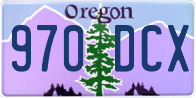 OR license plate 970DCX